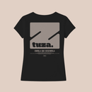 Baby Look TUZA Preta - Logo Z